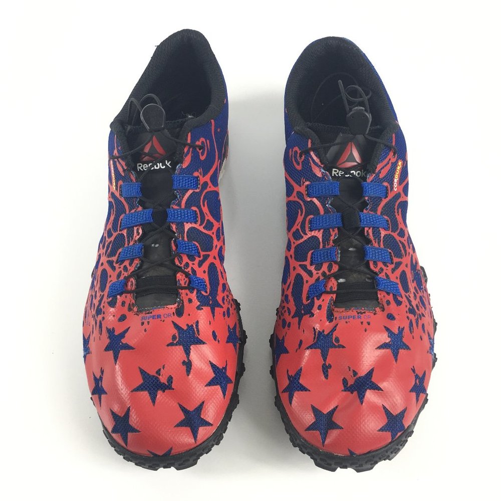 Reebok Independence Red Blue Shoes Sneakers Athletic Stars Stripe Men Size 10.5